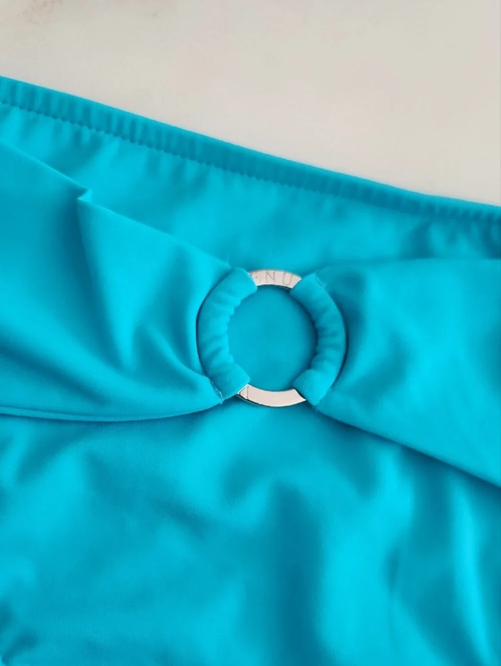 VENUS Turquoise Bikini Bottom with O-Ring Accent NWOT.